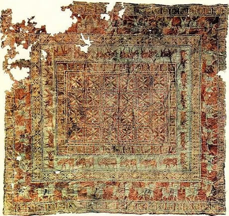 The Pazyryk Carpet, the oldest carpet found