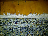 rug before fringing