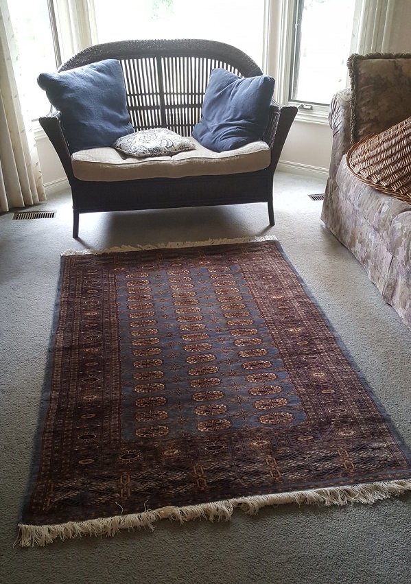 custom manual repaired rug with handmade new fringes