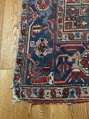 Rug Cleaning, binding on side - May 2021 - Before