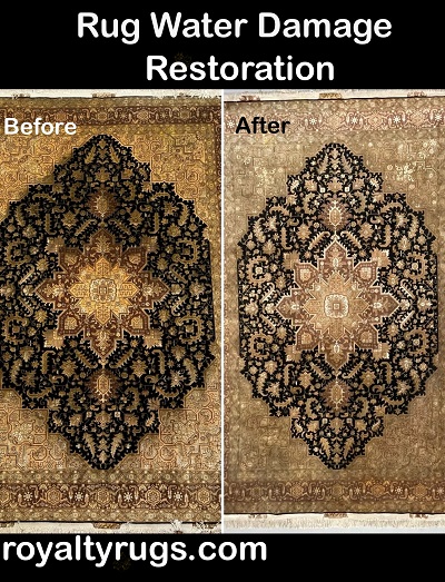 Rug Water Damage Color Restoration