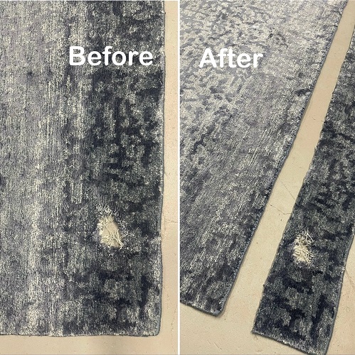 Rug Cutting and Binding - Damaged by Dog Bite - August 2024