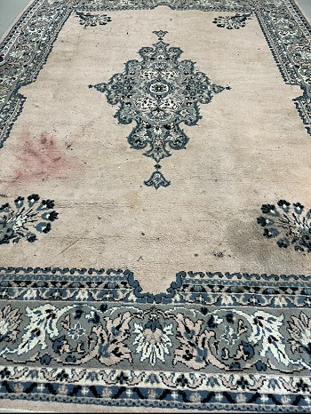 Super dirty rug with colour and oily stains - May 2024