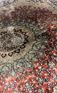 Silk Rug Cleaning 2022 - Before