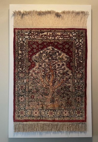 Rug Hanging by Canvas at night